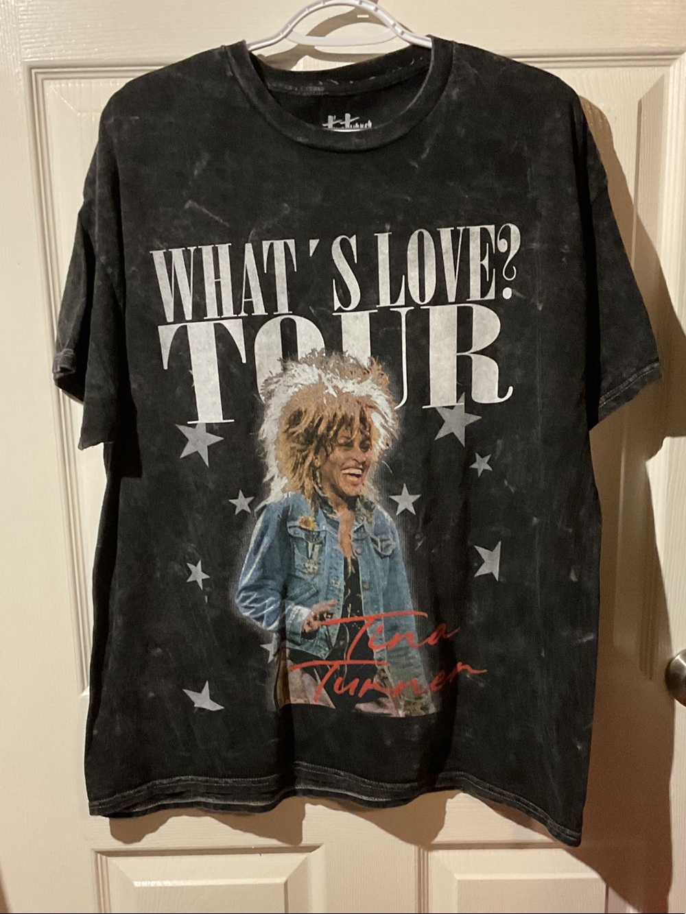 Tina Turner Mineral Washed Vintage Style Black Graphic Tour T‑Shirt